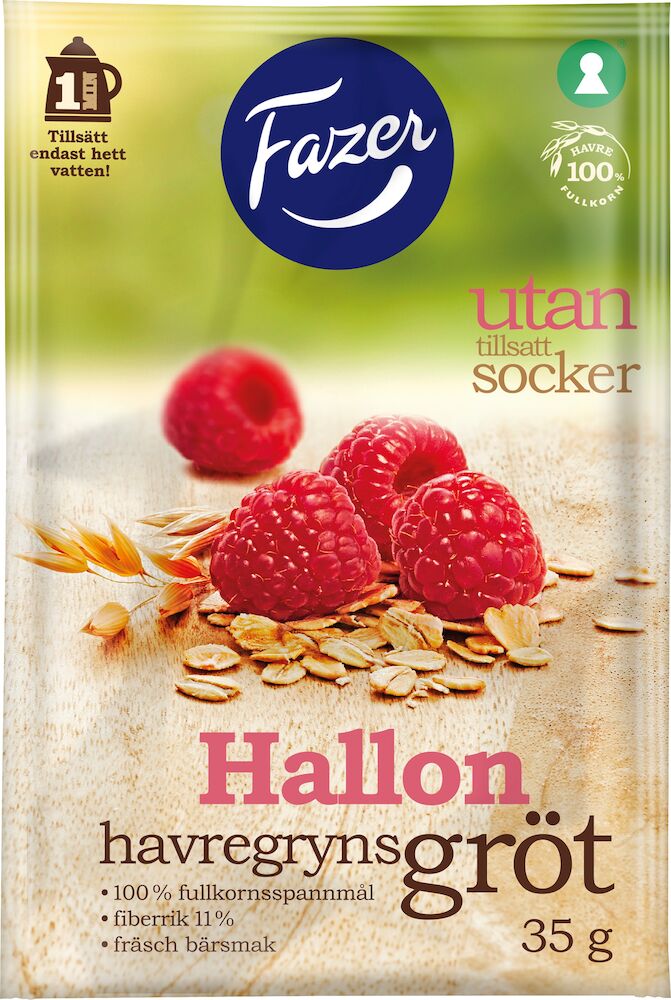 havregrynsgröt med hallon havregrynsgröt med hallon